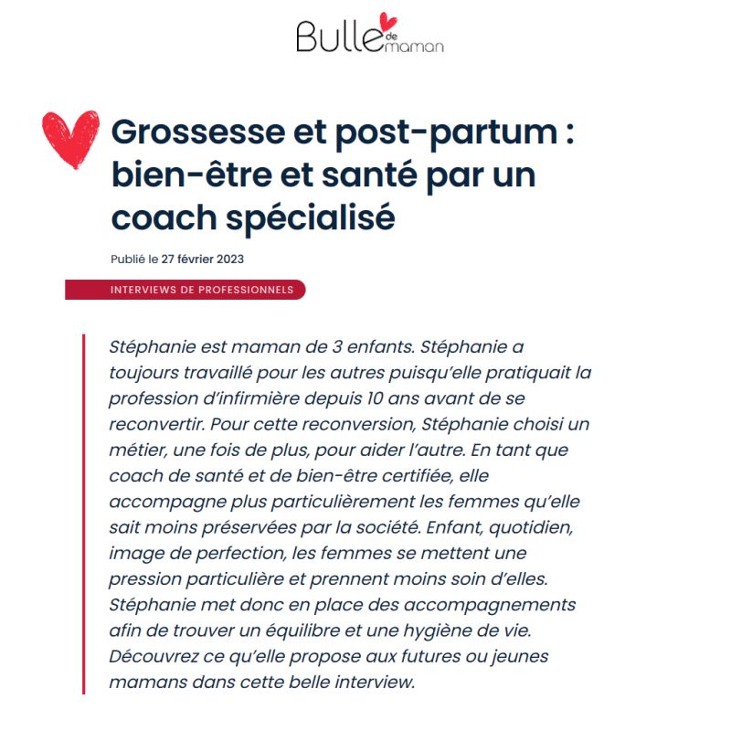 Interview Bulle de maman